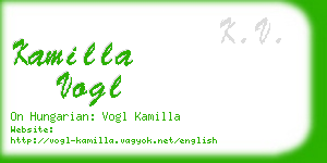kamilla vogl business card